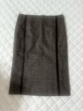 bebe brown Pencil Skirt with Brown Vertical Trim